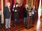 Sumio Iijima, Antonio Correia, Albert Fert and José Miguel Corres